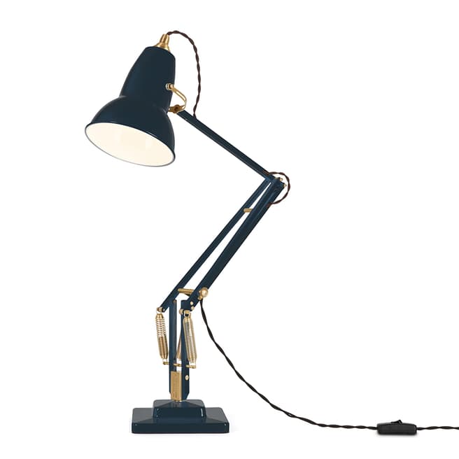 Anglepoise Original 1227 Brass Desk Lamp, Ink Blue