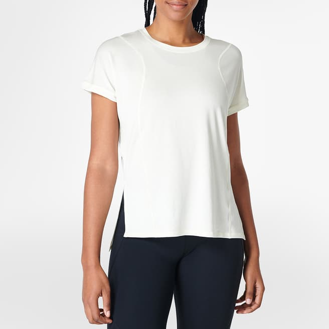 Sweaty Betty Lily White Glide Workout T-shirt