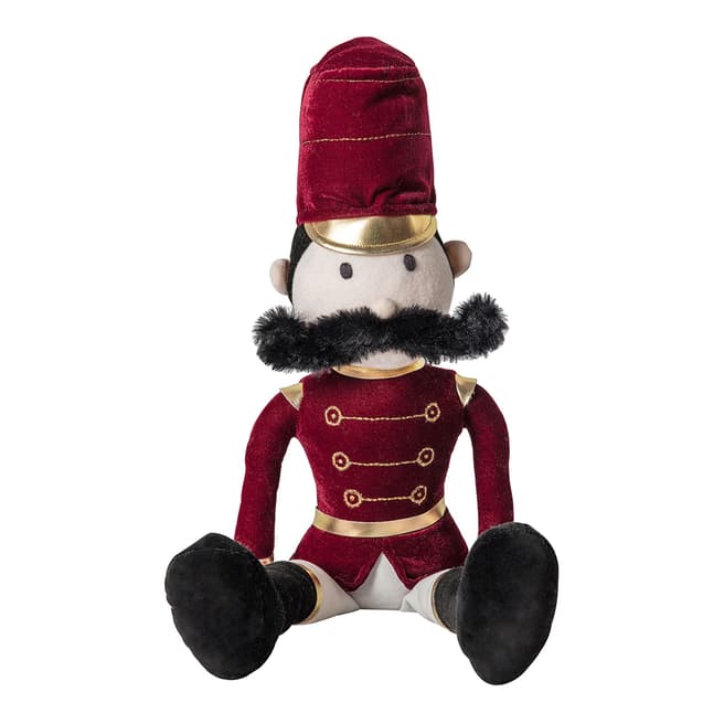 Gallery Living Nelson Nutcracker Doorstop, Red/Black/Gold