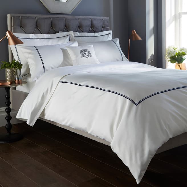 William Hunt Double Cord 800TC King Duvet Cover, Navy