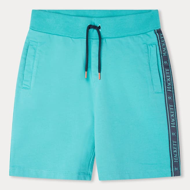 Hackett London Boys Turquoise Cotton Jogger Shorts