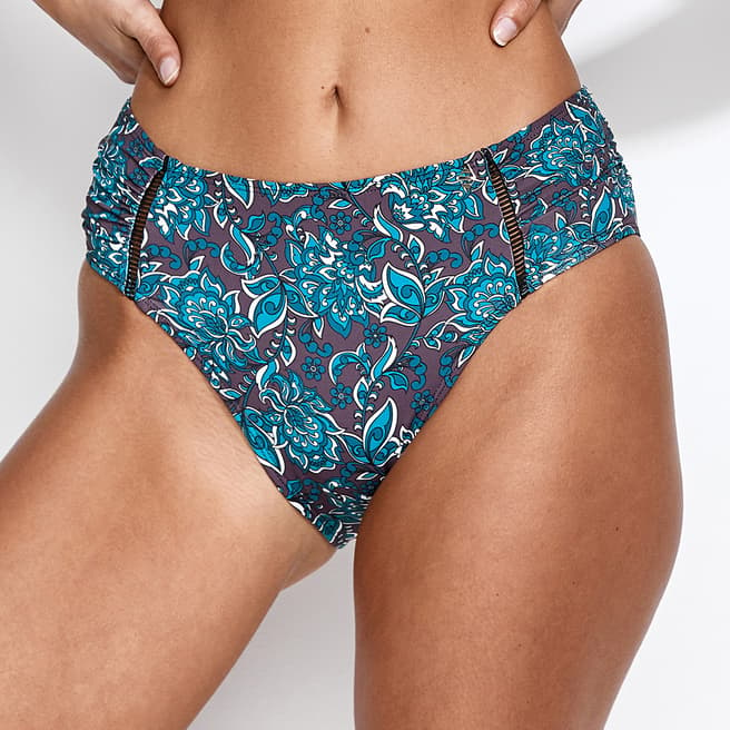 Panos Emporio High Waisted Olympia Bikini Brief - Garden Print