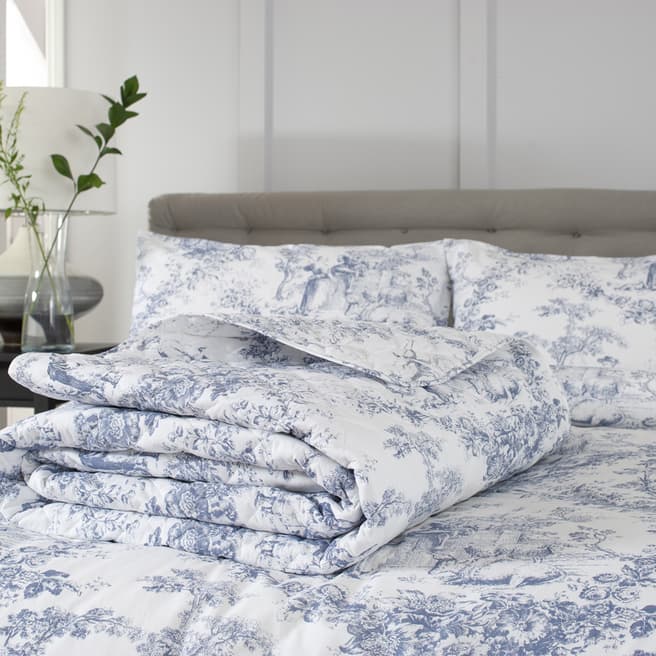 The Lyndon Company Toile De Jouy Single Bedspread, Blue