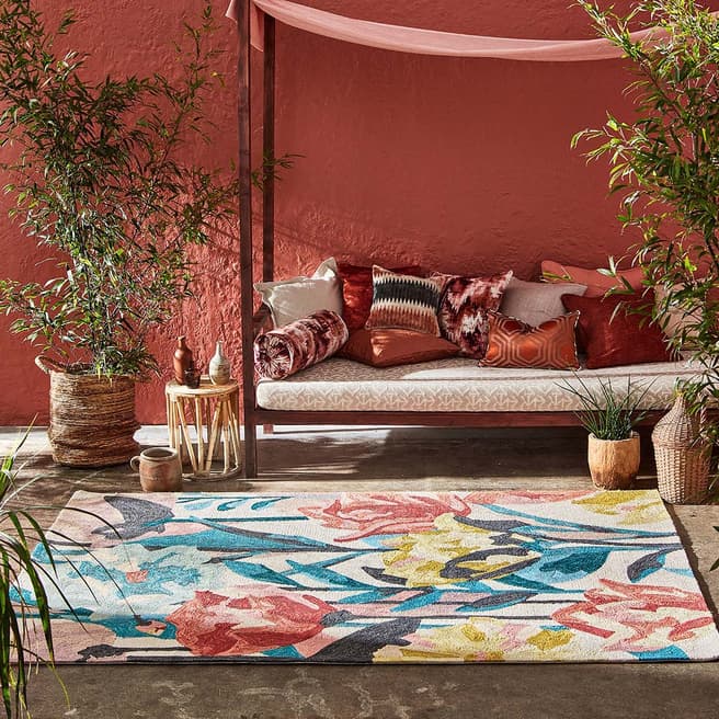 Harlequin Verdaccio 140x200cm Outdoor Rug, Coral