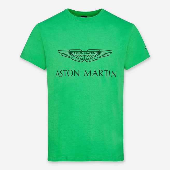 Hackett London Green AMR Logo Cotton T-Shirt