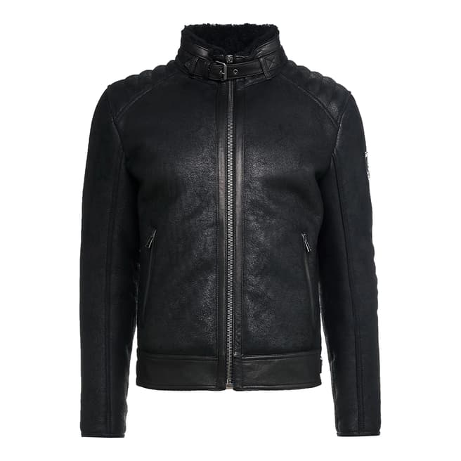 Belstaff Black Westlake Leather Jacket