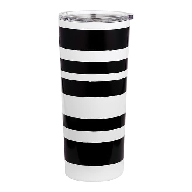 Kate Spade Stainless Steel Tumbler, Black & White Stripe