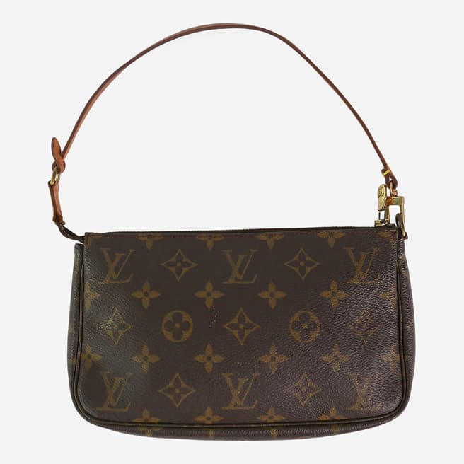 Pre-Loved Louis Vuitton Brown Monogram Canvas 2007 Pochette Pouch