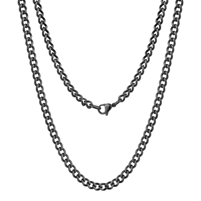 Stephen Oliver Black Plated Chain Link Necklace