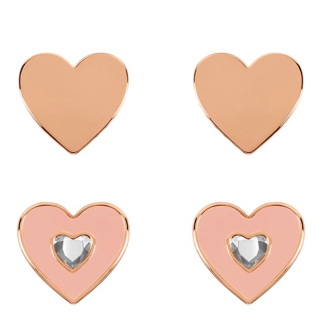 Radley Pink Heart Earrings Set