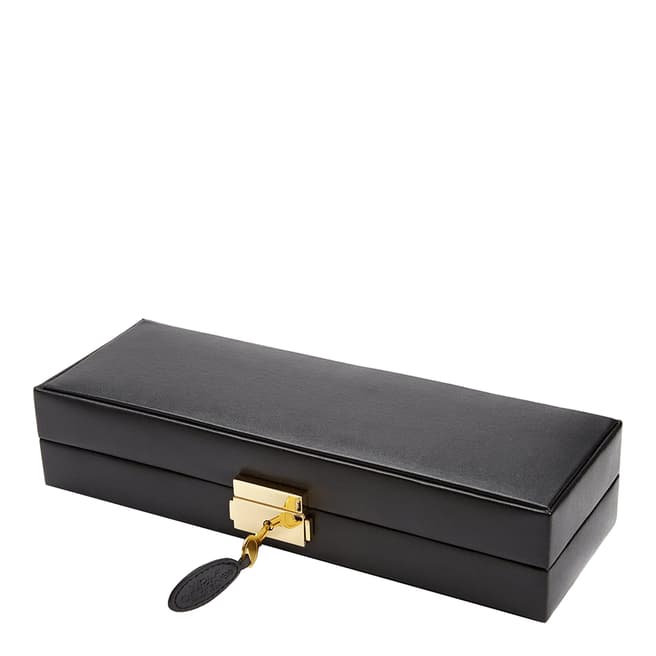 WOLF Black Wolf Heritage Vegan Leather Safe Box