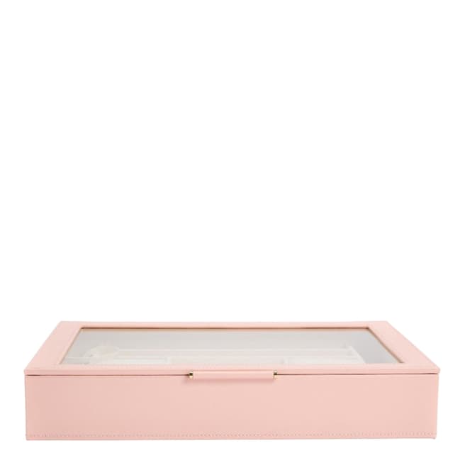 WOLF Pink Rose Quartz Wolf Sophia Jewellery Box With Window