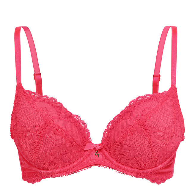 Gossard Diva Pink Superboost Lace Padded Plunge Bra