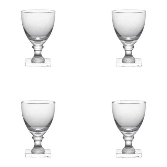 OKA Square-Based Crystal Glasses Small - Set of Four