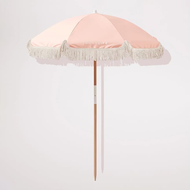 Sunnylife Luxe Beach Umbrella, Salmon