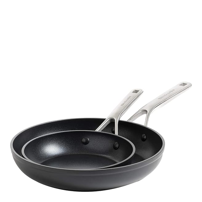 KitchenAid Set of 2 Forged Hardened Non-Stick Frying Pan Set, 20cm & 28cm
