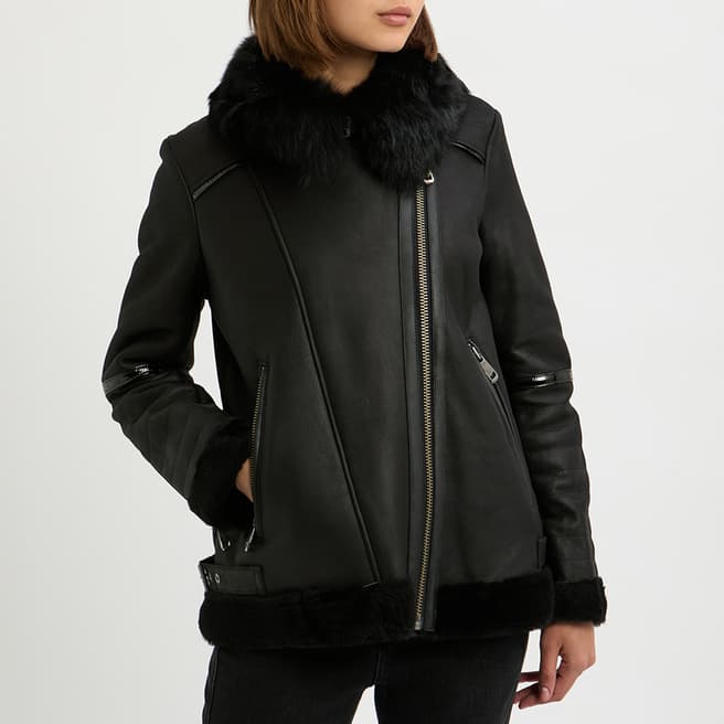 Max and Zac London Black Aviator Jacket