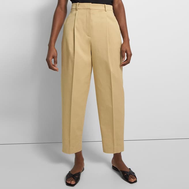 Theory Sand Carrot Cotton Blend Trousers