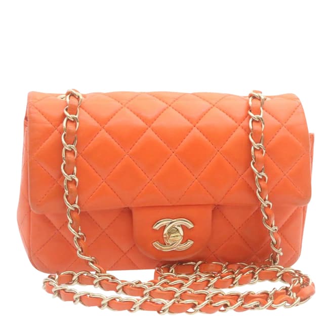 Vintage Chanel Orange Chanel Matelasse Shoulder Bag
