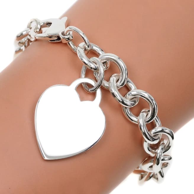 Vintage Tiffany & Co Silver Tiffany & Co. Heart Tag Bracelet