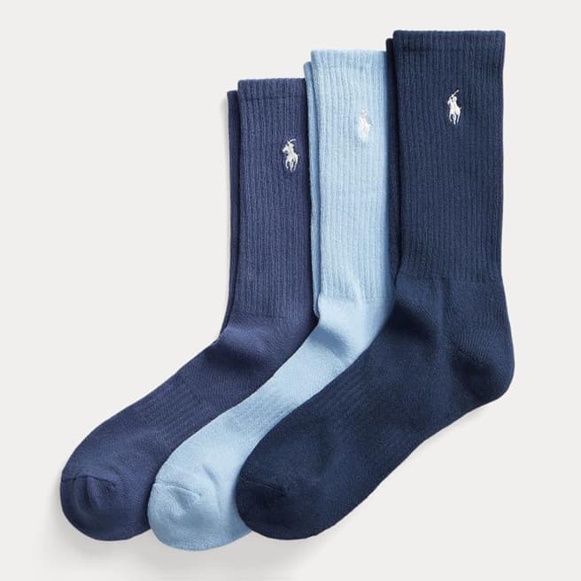 Polo Ralph Lauren 3 Pack Tonal Cotton Blend Socks