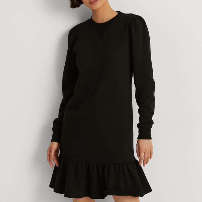 Lauren Ralph Lauren Black Zoaltin Sweatshirt Dress