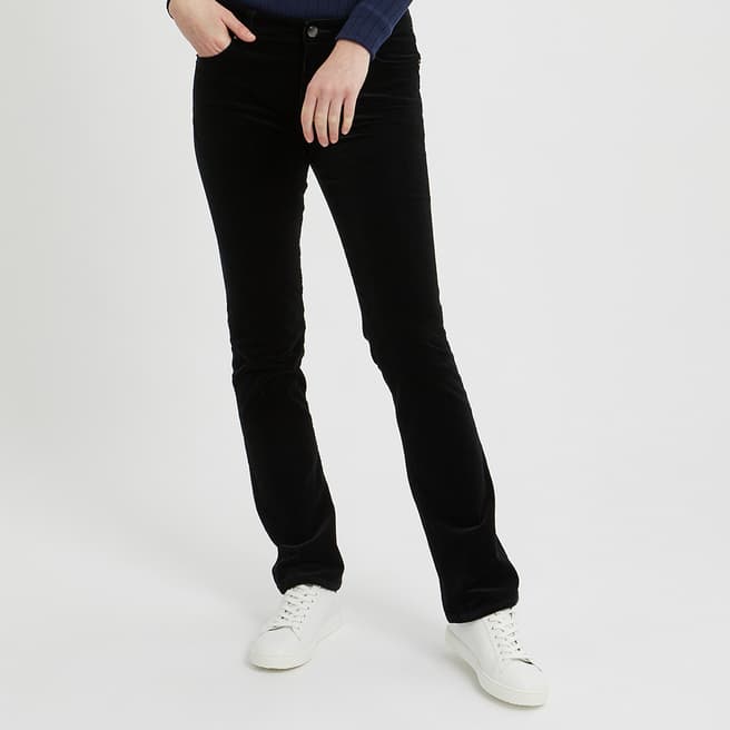 Lauren Ralph Lauren Black Midrise Straight Stretch Jeans