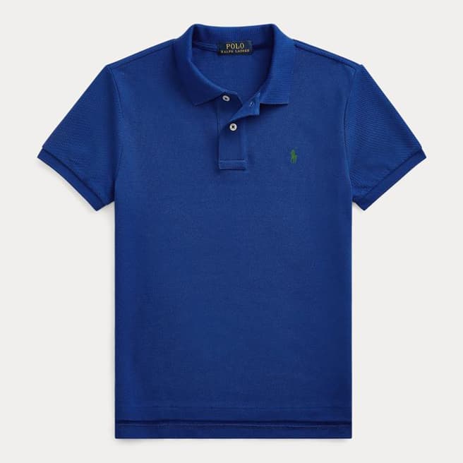 Polo Ralph Lauren Older Boy's Blue Slim Short Sleeve Cotton Polo Shirt