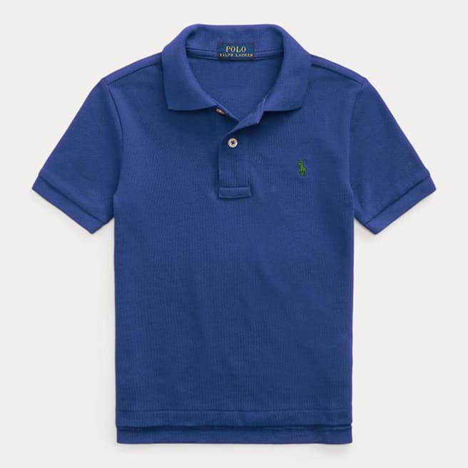 Polo Ralph Lauren Younger Boy's Blue Short Sleeve Cotton Polo Shirt