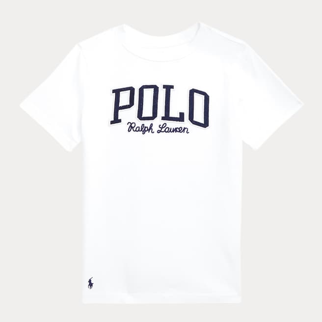 Polo Ralph Lauren Toddler Boy's White Large Chest Logo Cotton T-Shirt