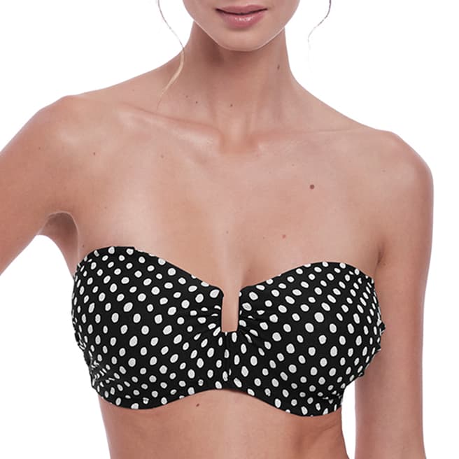 Fantasie Black & White Santa Monica Uw Bandeau Bikini Top