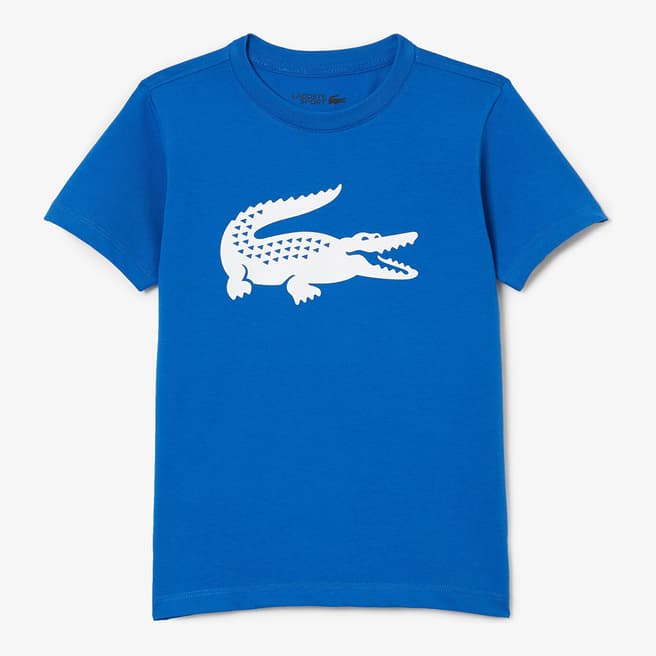 Lacoste Teen Boy's Blue Crocodile Graphic T-Shirt