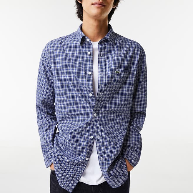 Lacoste Blue Check Relaxed Shirt