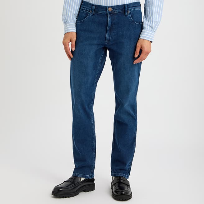 Wrangler Blue Ashes Greensboro Regular Straight Fit Jeans