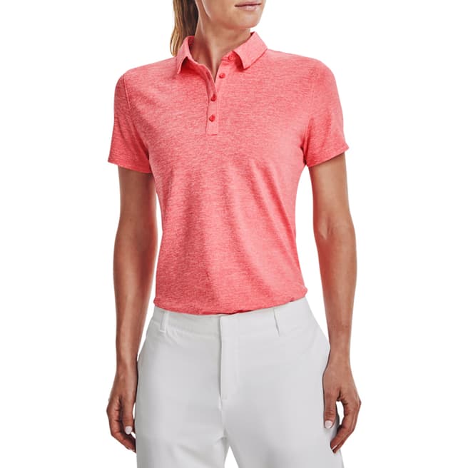 Under Armour Pink Zinger Stretch Golf Polo Shirt