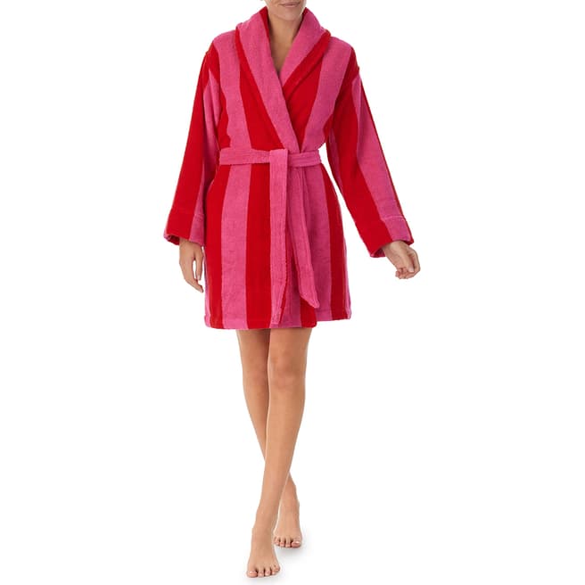 Kate Spade Pink Straight Down The Line Robe