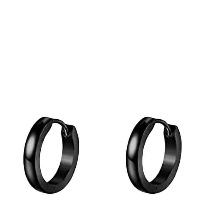 Stephen Oliver Black Plated Mini Hoop Earrings