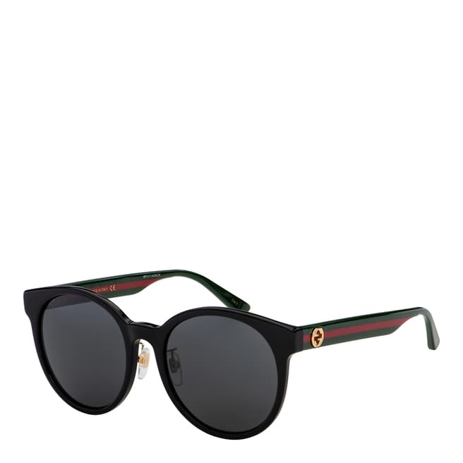 Gucci Women's Black/Green/Red Gucci Sunglasses 55mm