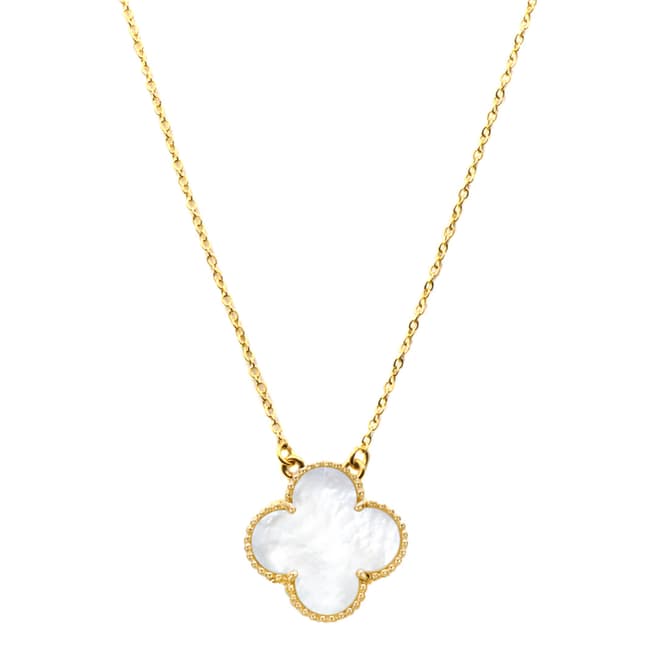 Liv Oliver 18K Gold Embellished & Mother Of Pearl Reversible Necklace