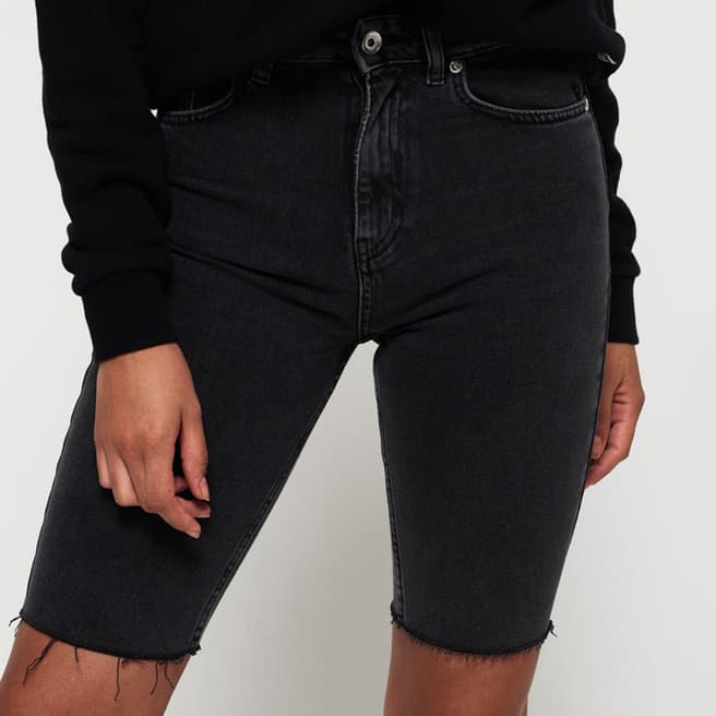 Superdry Black Kari Longline Shorts