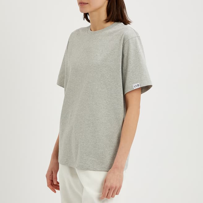 Victoria Beckham Grey Victoria Cotton T-Shirt