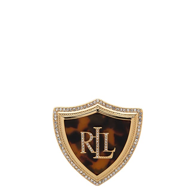 Ralph Lauren Gold Shield Box Pin