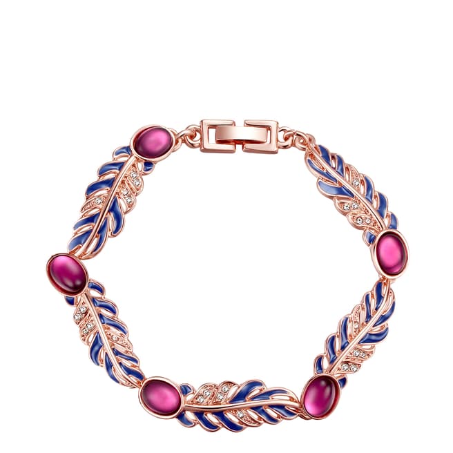 Saint Francis Crystals Rose Gold/Pink Swarovski Crystal Bracelet
