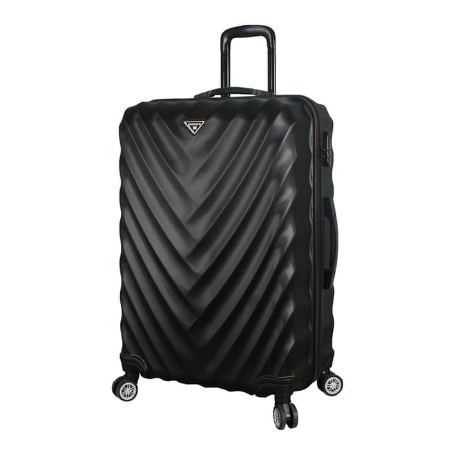 MyValice Large Black Directional Lined Suitcase