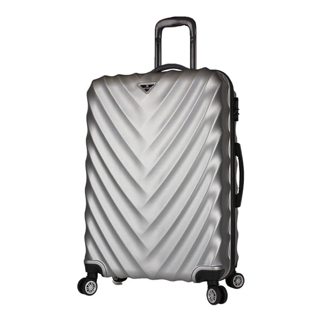 MyValice Large Grey Directional Lined Suitcase