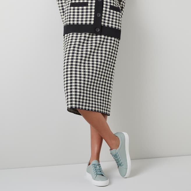 L K Bennett Black Lea Check Skirt