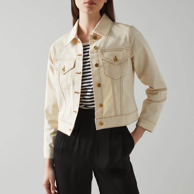 L K Bennett Ecru Cora Jacket