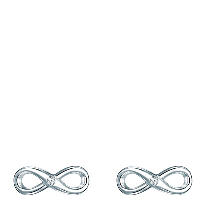 Lindenhoff Silver Infinity Pendant Stud Earrings