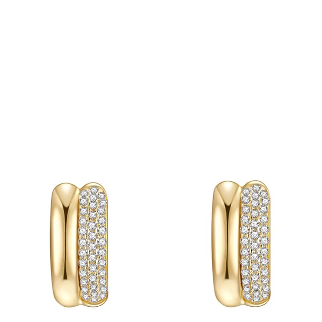 Lindenhoff Gold Double Hoop Diamond Earrings