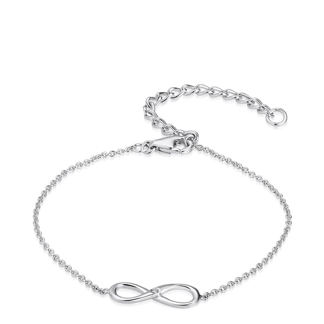 Lindenhoff Silver Infinity Pendant Chain Bracelet